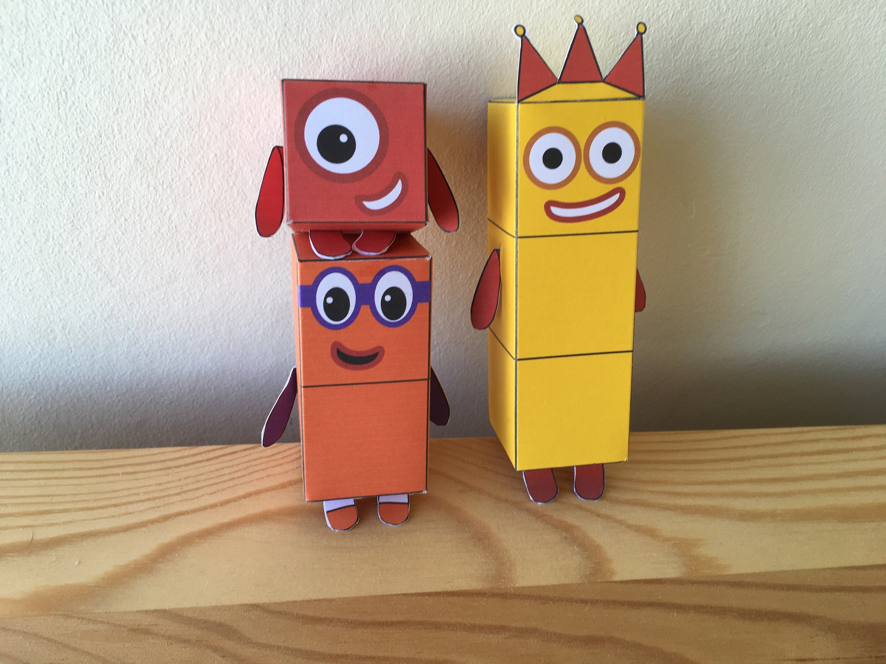 Numberblocks 1 5 Printable Paper Toys Origami Templates Kids Activity 