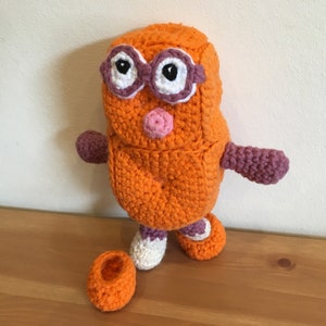 Numberblocks Número 2 PDF Padrão de crochê para brinquedo de pelúcia em termos do Reino Unido e dos EUA (para destros e canhotos)