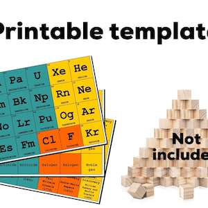 DIY Periodic Table Wooden Blocks Printable Template - Etsy