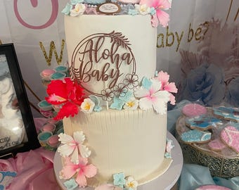 Pink and Blue Gender Reveal cake Topper/ Twin Centerpiece/ Fancy Cake Topper for Twin Baby/ Unique Baby Shower/ Pink and Blue Elegant Shoes.