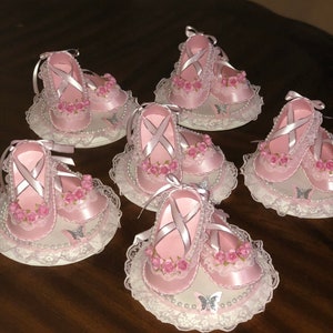 Ballerina Cake Topper Shoes/ Cute Cake Topper/ Baby Shower Pink and Gold / Centerpiece Shoes/ Cake Topper Shoes/ Favors. image 7