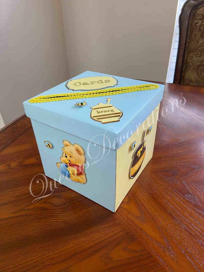 Winnie the Pooh Baby Shower Card Box/ Guest Card Holder/ Baby Etsy