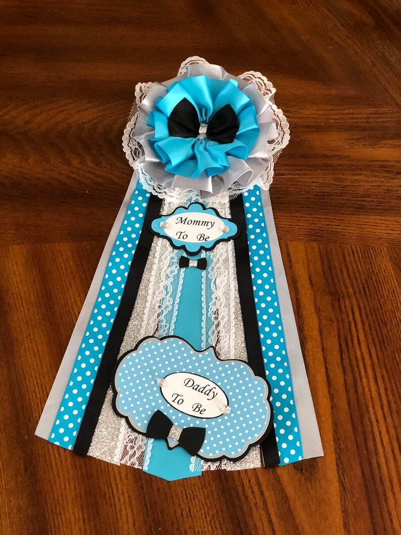 Turquoise and Silver Mommy to Be Corsage/ Mommy to Be Corsage/ | Etsy