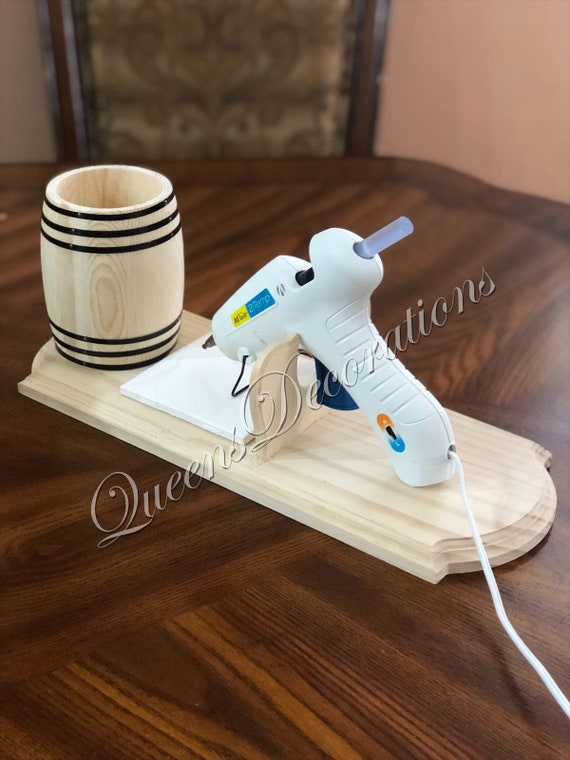 Hot Glue Gun Stand, Hot Glue Gun Holder, Wooden Glue Gun Holder