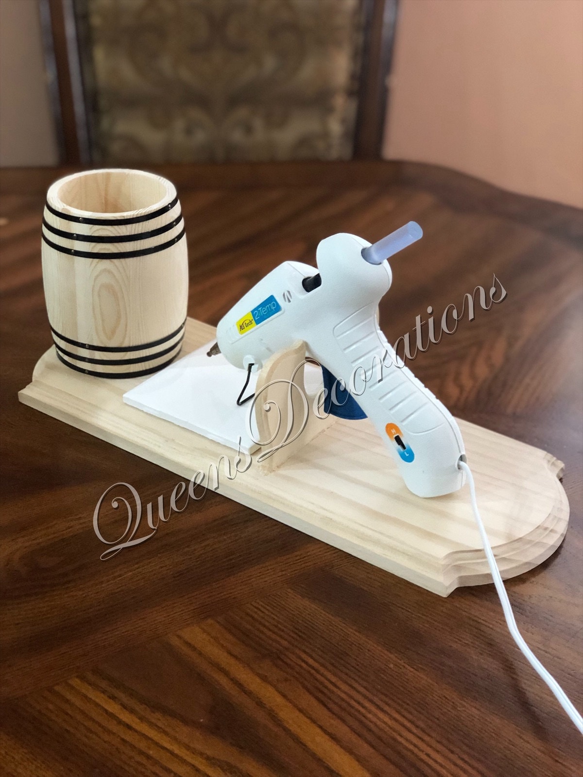 Hot Glue Gun Holder-stand/ Organizer and Basis for Manual Works 