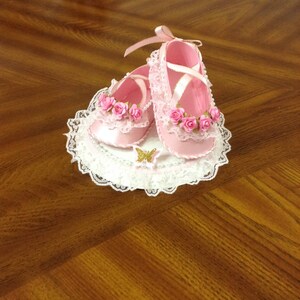 Ballerina Cake Topper Shoes/ Cute Cake Topper/ Baby Shower Pink and Gold / Centerpiece Shoes/ Cake Topper Shoes/ Favors. image 6