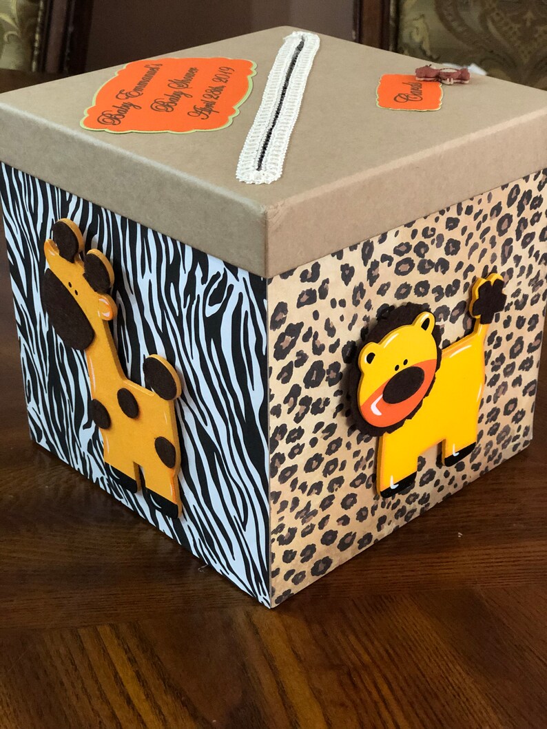 Safari Baby Shower Card Box/ Card Holder/ Safari Card Box/ Etsy