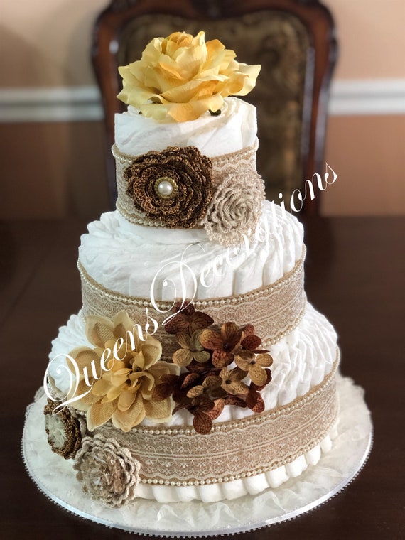 elegant diaper cake