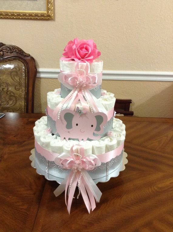elegant diaper cake