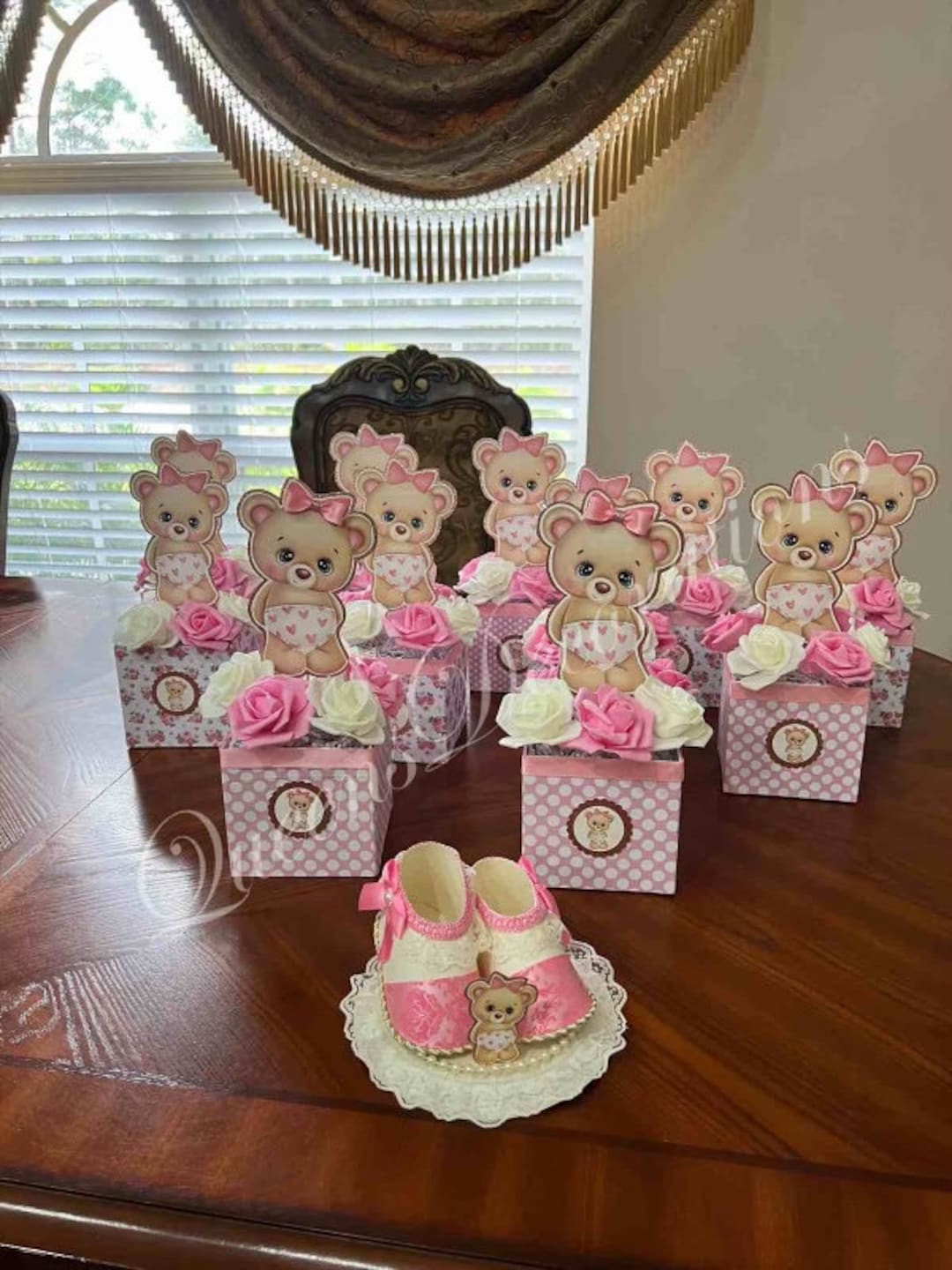 Décorations De Table En Nid D'abeille 12 Pièces - Thème Café Et Baby Shower - 3D Pour Gender Reveal Et Fêtes - Faciles à Assembler