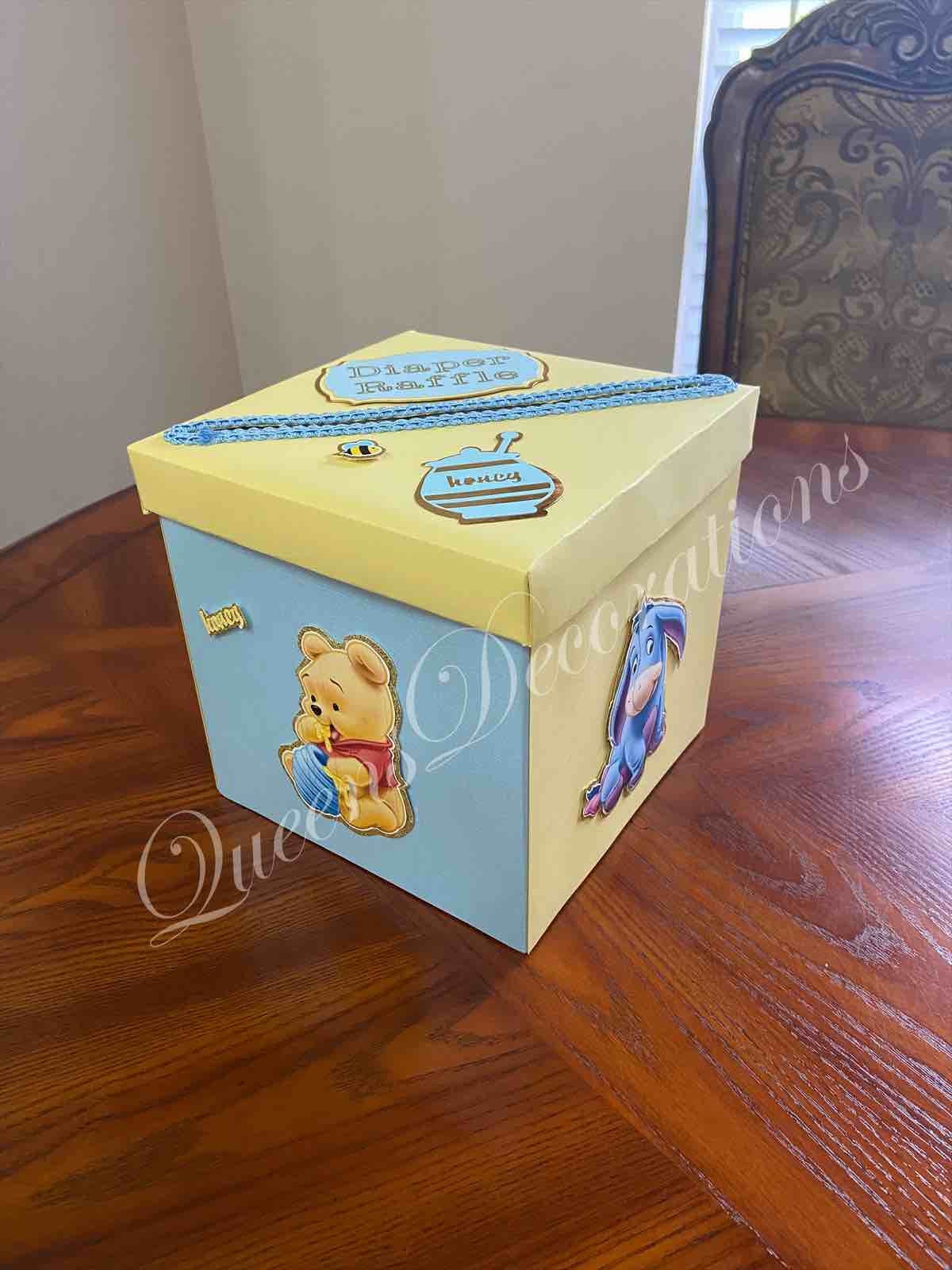 Winnie the Pooh and Friends Baby Shower Card Box/ Guest Card