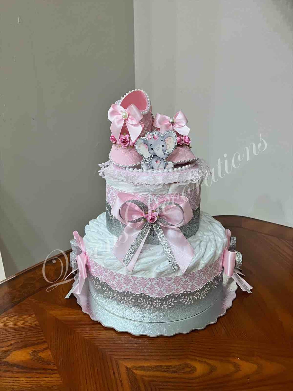 Ballerina Diaper Cake/ Elegant Baby Shower/ Pink and Gold Baby Etsy