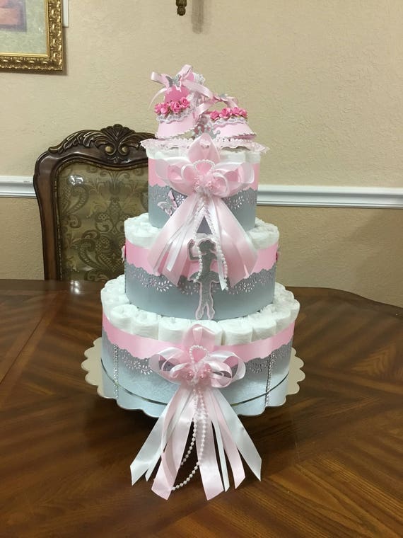 Ballerine Couche Gateau Rose Et Argent Gateau Couche Fille Etsy Ballerine Couche Gateau Rose Et Argent Gateau Couche Fille Etsy