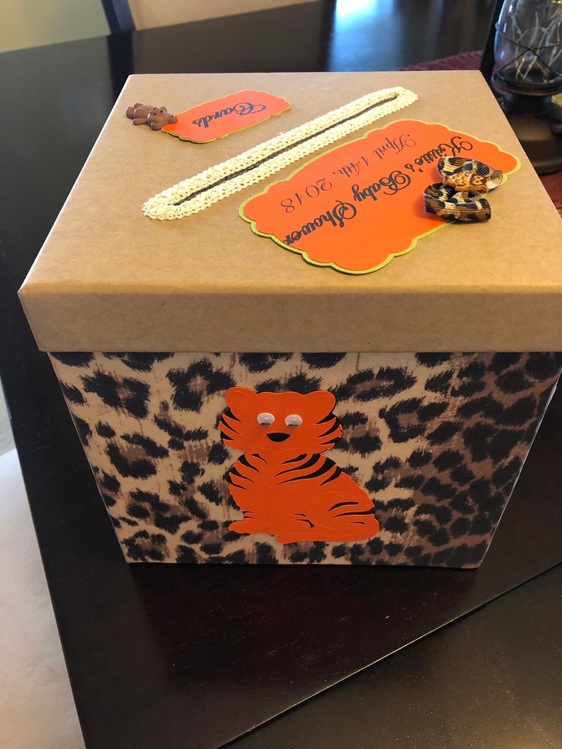 Safari Baby Shower Card Box/ Card Holder/ Safari Card Box/ Etsy
