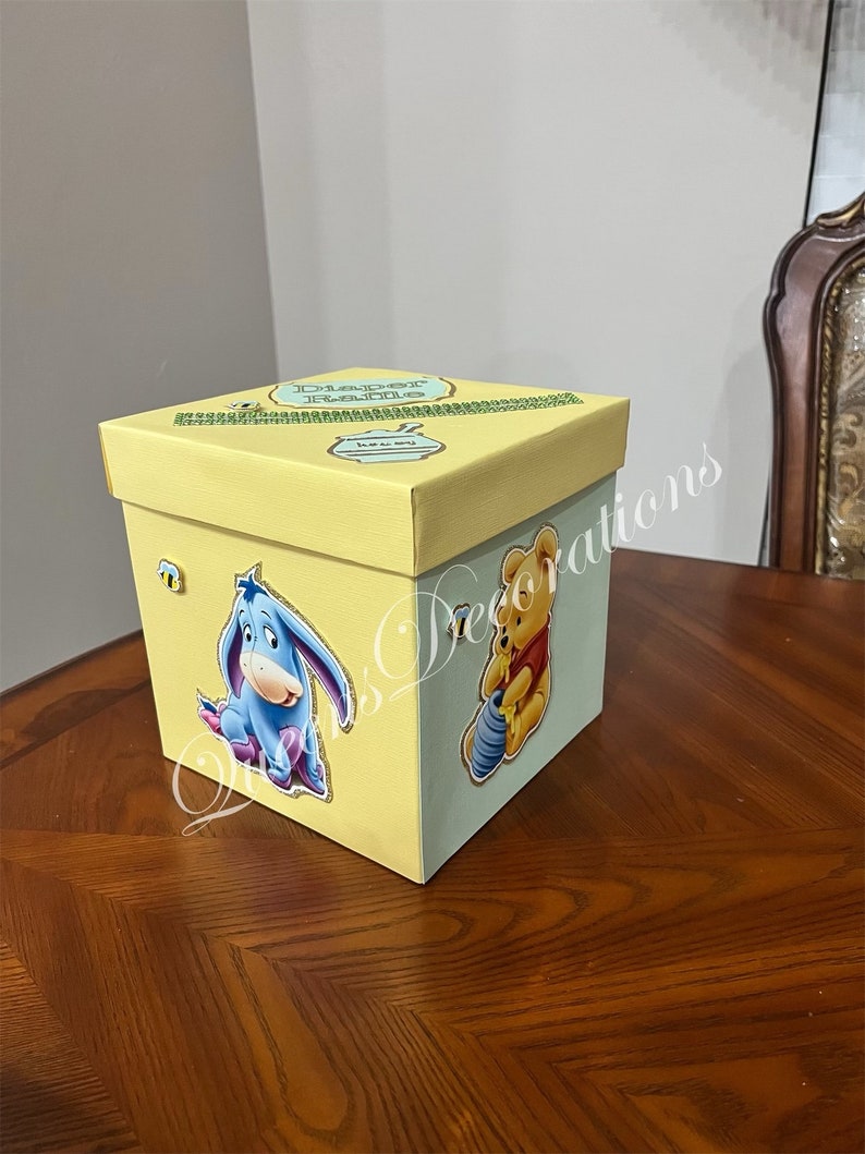 Winnie the Pooh Baby Shower Card Box/ Guest Card Holder/ Baby Etsy