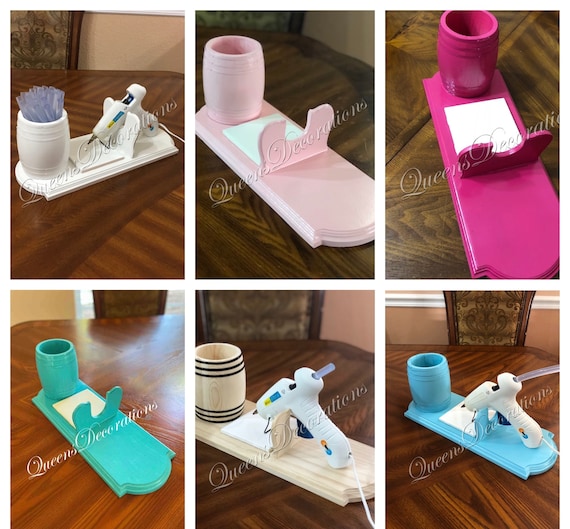 Hot Glue Gun Stand, Hot Glue Gun Holder, Wooden Glue Gun Holder