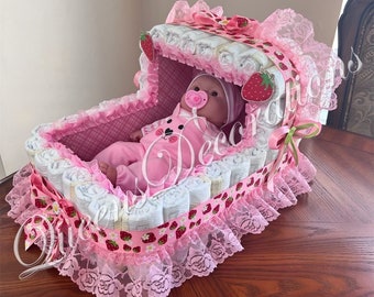 Crib How To Make A Baby Carriage Out Of Diapers Cute Bassinet