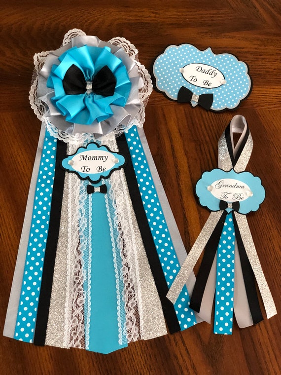 Turquoise and Silver Mommy to Be Corsage/ Mommy to Be Corsage/ | Etsy