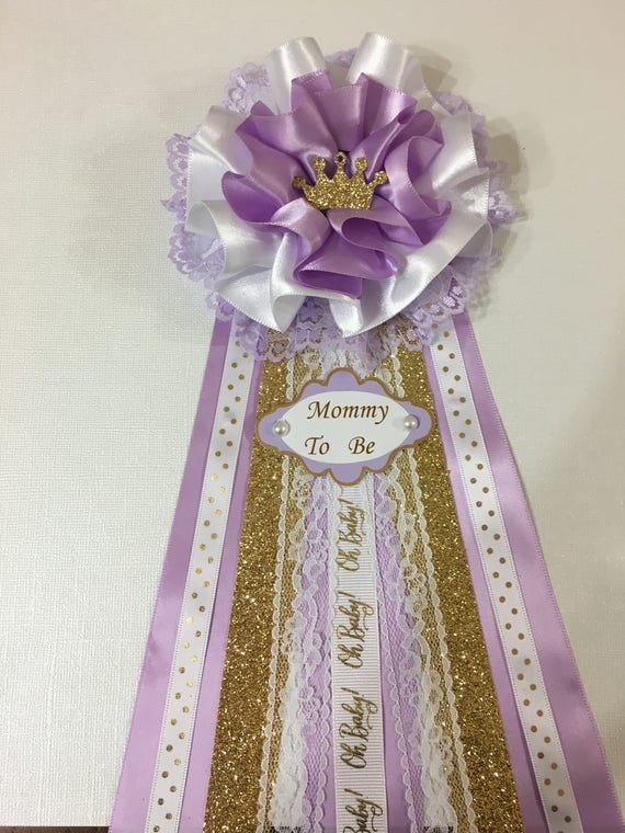 Lavender And Gold Mommy To Be Fancy Baby Shower Girl Baby Etsy