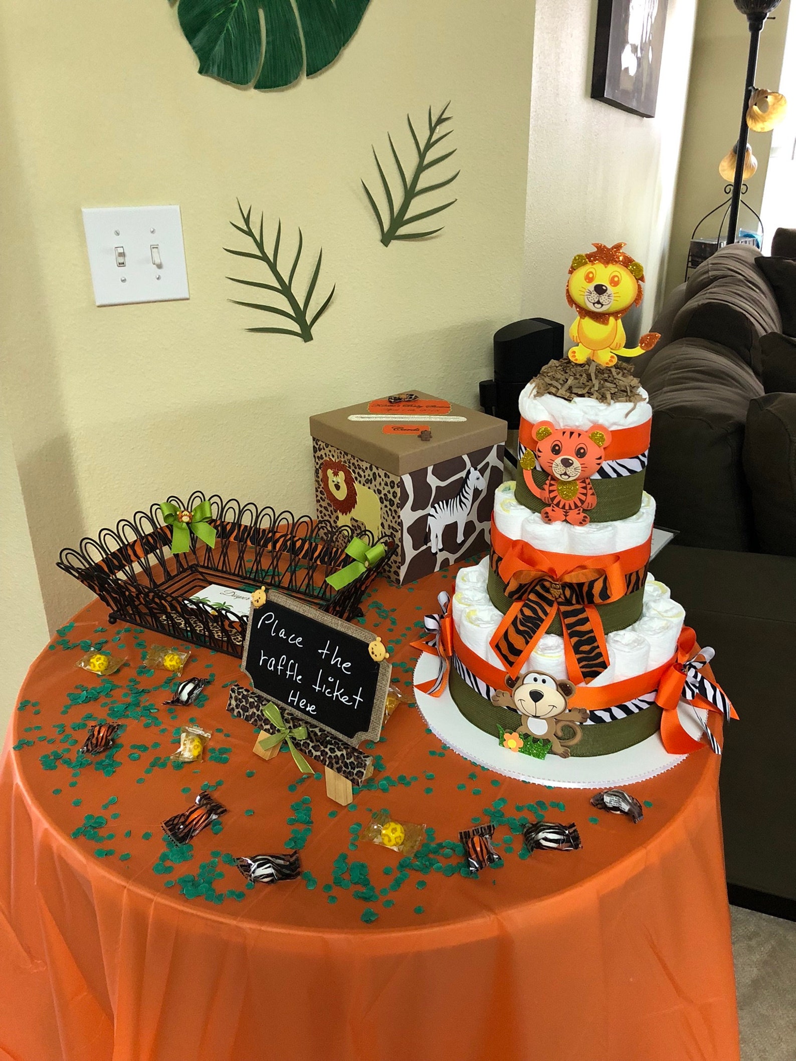 Safari Baby Shower Card Box/ Card Holder/ Safari Card Box/ Etsy