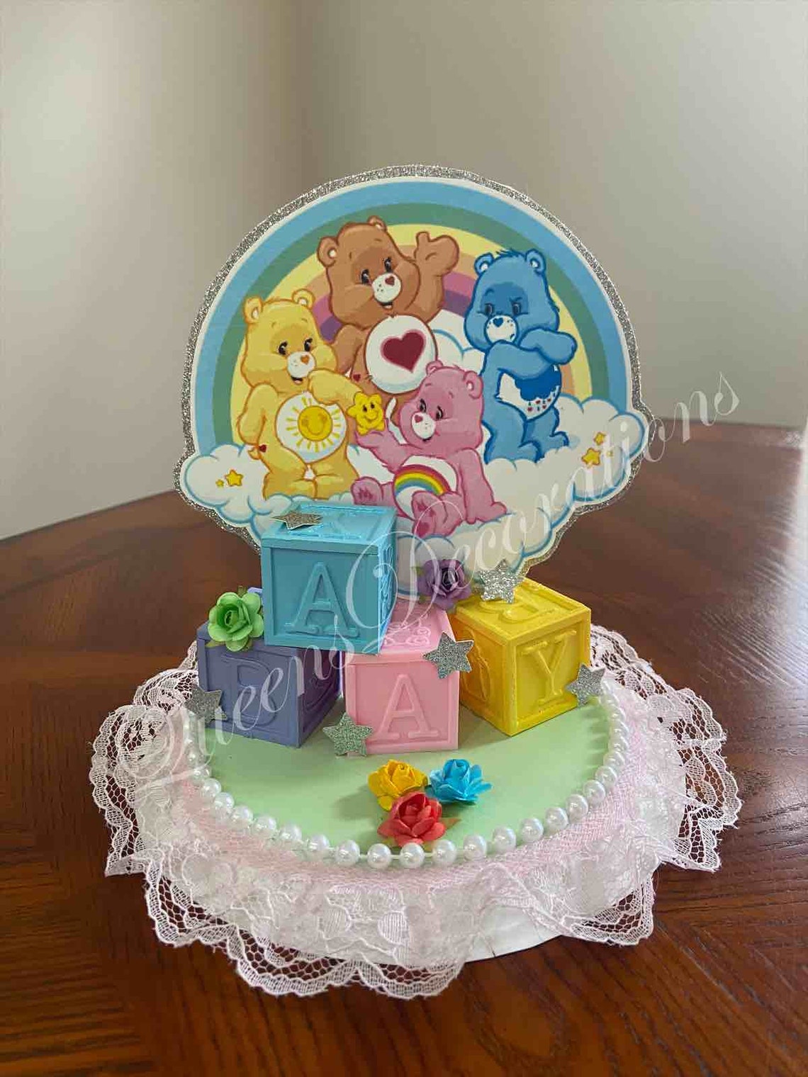 Care Bear Cake Topper/ Beautiful Cake Topper With Care Bears/ Etsy