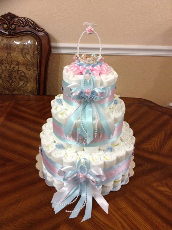 diaper cake for twins
