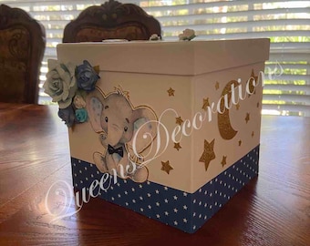 Twinkle Twinkle Sur le thème de la boîte de cartes / Elephant Twinkle Twinkle Baby Shower / Boy Baby Shower Centerpiece / Baby Shower Favors.