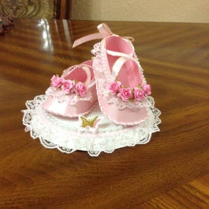 Ballerina Cake Topper Shoes/ Cute Cake Topper/ Baby Shower Pink and Gold / Centerpiece Shoes/ Cake Topper Shoes/ Favors. image 8