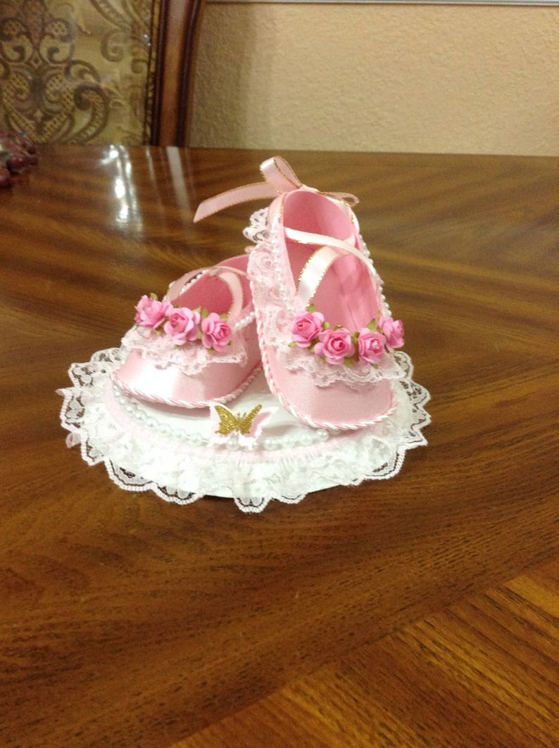 Ballerina Cake Topper Shoes/ Cute Cake Topper/ Baby Shower Pink and Gold / Centerpiece Shoes/ Cake Topper Shoes/ Favors. image 8