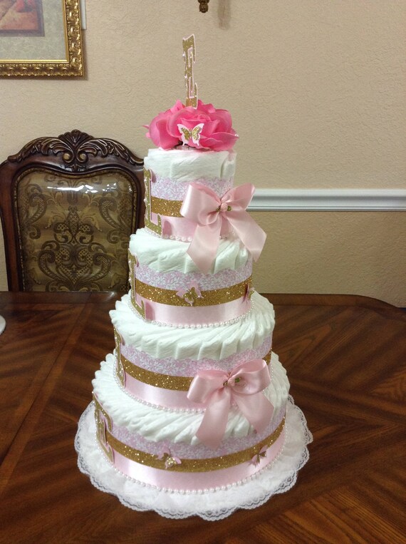 4 tier diaper cake