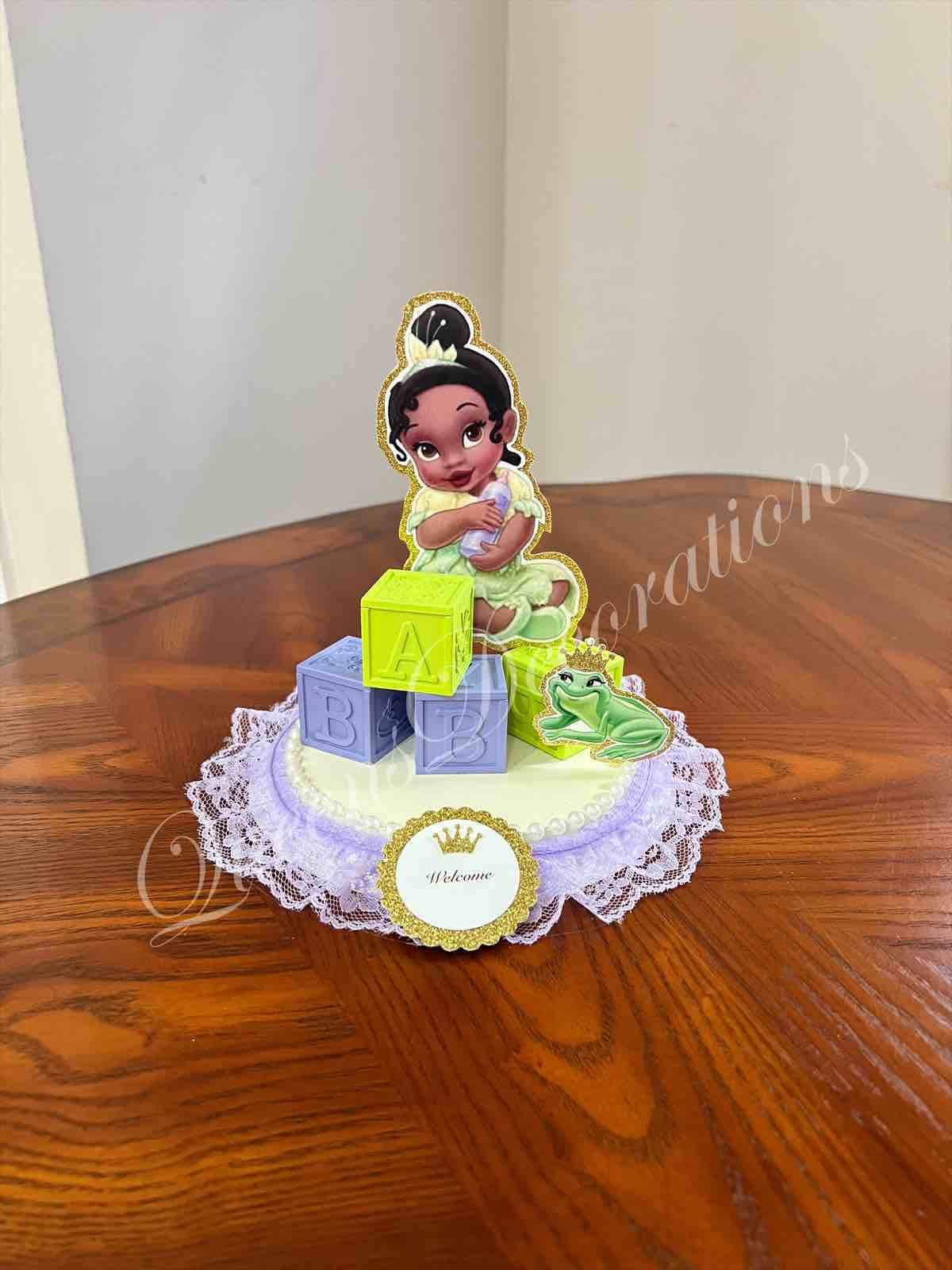 Two Tier Blue Princess Cake