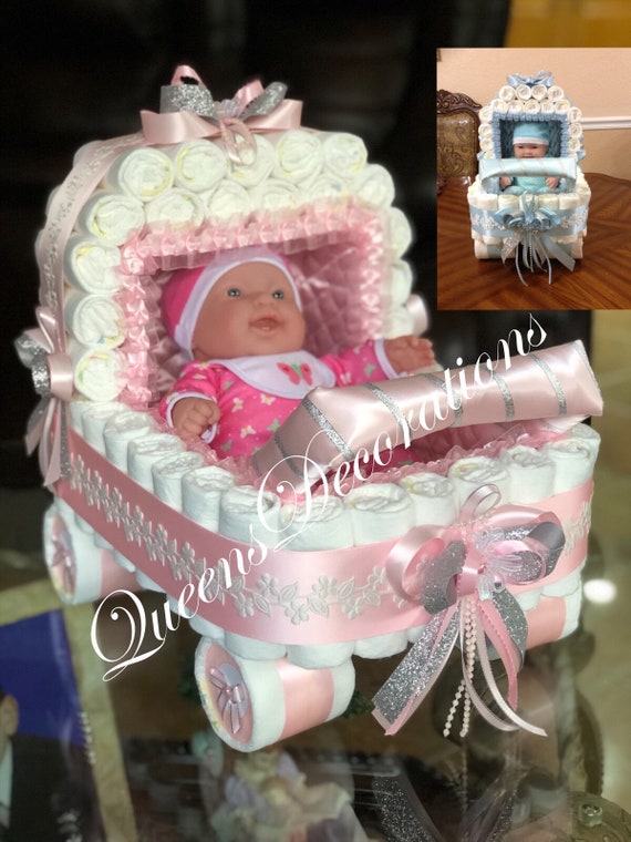 diaper stroller for baby shower