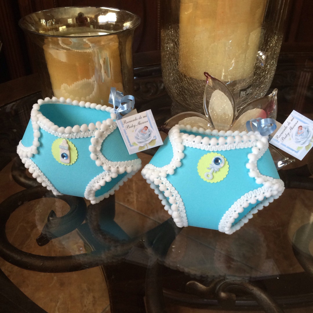 Set of 10 Diaper Favors/ Boy Baby Shower/ Elegant Diapers Etsy