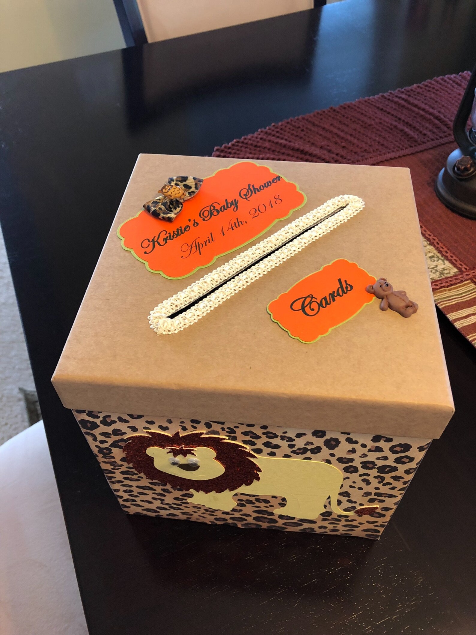 Safari Baby Shower Card Box/ Card Holder/ Safari Card Box/ Etsy