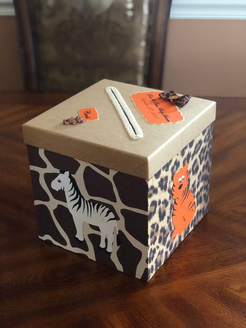 Safari Baby Shower Card Box/ Card Holder/ Safari Card Box/ Etsy