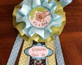 Safari Corsage/ Mommy to Be Corsage/ Cute Pin for Baby Shower