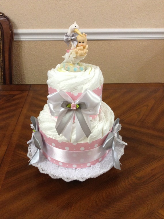 elegant diaper cake