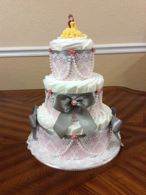 elegant diaper cake
