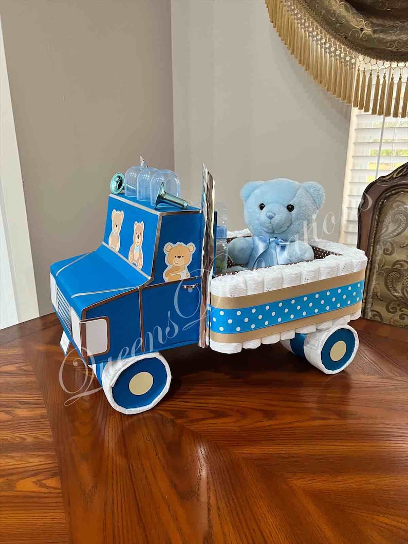 Diaper Truck/ Original Baby Shower Centerpiece/ Boy Baby Etsy