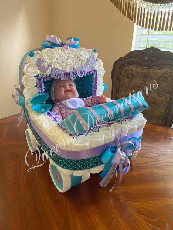 diaper stroller for baby shower