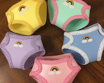 Care Bear Diaper Favors, Care Bear Baby Shower/ Baby Shower Favors/Set of 10 Diaper Favors/ Pink,Purple,Green,Blue and Yellow Diaper Favors.