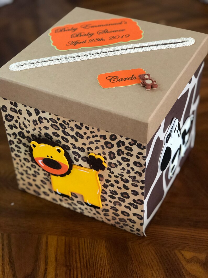 Safari Baby Shower Card Box/ Card Holder/ Safari Card Box/ Etsy
