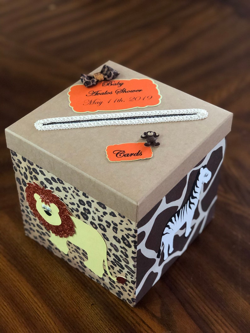 Safari Baby Shower Card Box/ Card Holder/ Safari Card Box/ Etsy