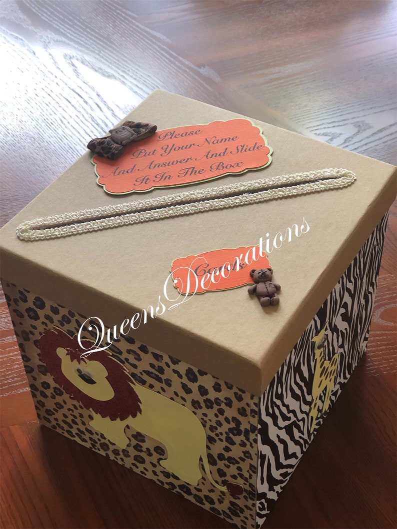 Safari Baby Shower Card Box/ Card Holder/ Safari Card Box/ Etsy