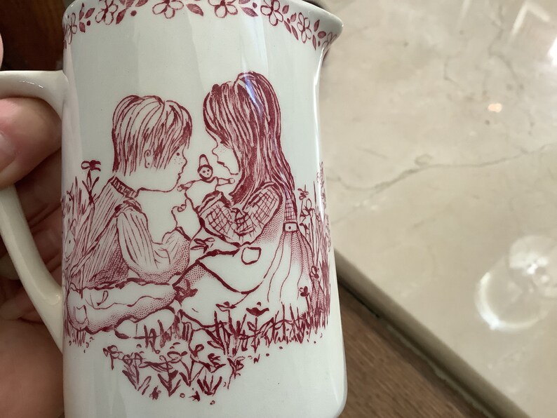 Royal Crownford Ironstone Creamer Children Playing Transferware image 6