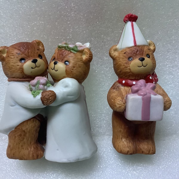 Rigglets Lucy & Me Teddy Bear Figurines- Bride and Groom or Birthday Bear