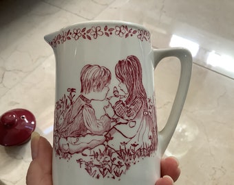 Royal Crownford Ironstone Creamer Children Playing Transferware