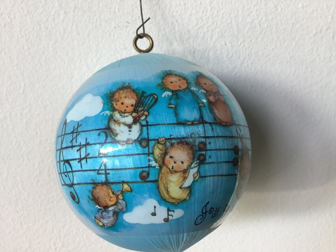 Hallmark Baby Angels Satin Ball Christmas Ornament Mary Hamilton 1982 Hallmark Baby Angels Satin Ball Christmas Ornament Mary Hamilton 1982
