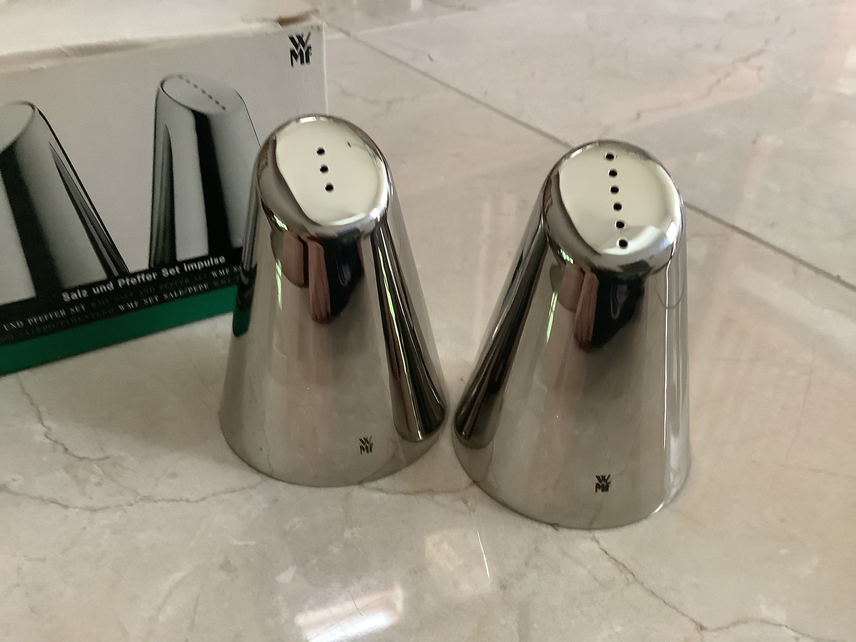 WMF Stainless Steel Salt and Pepper Shakers 1970s Cromargan Etsy