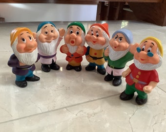 seven dwarfs rubber figures